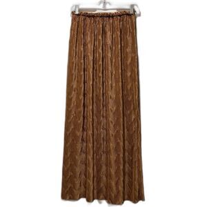 Vintage 70s 80s Womens Gold Maxi Skirt Disco Retro Club Paper Tag Unreadable